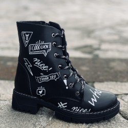 ДАМСКИ БОТИ - 2409-6001202023 BLACK