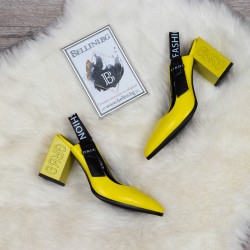 ДАМСКИ ОБУВКИ НА ТОК - 1403-799213206 YELLOW/BLACK