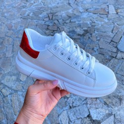 ДАМСКИ КЕЦОВЕ - 1607-56201418 WHITE/RED